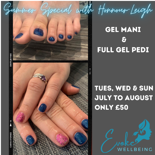 Full Pedicure & Gel Manicure with Honnour-Leigh